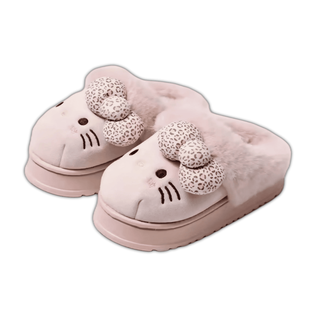 Hello Kitty Fluffy Bow Slippers
