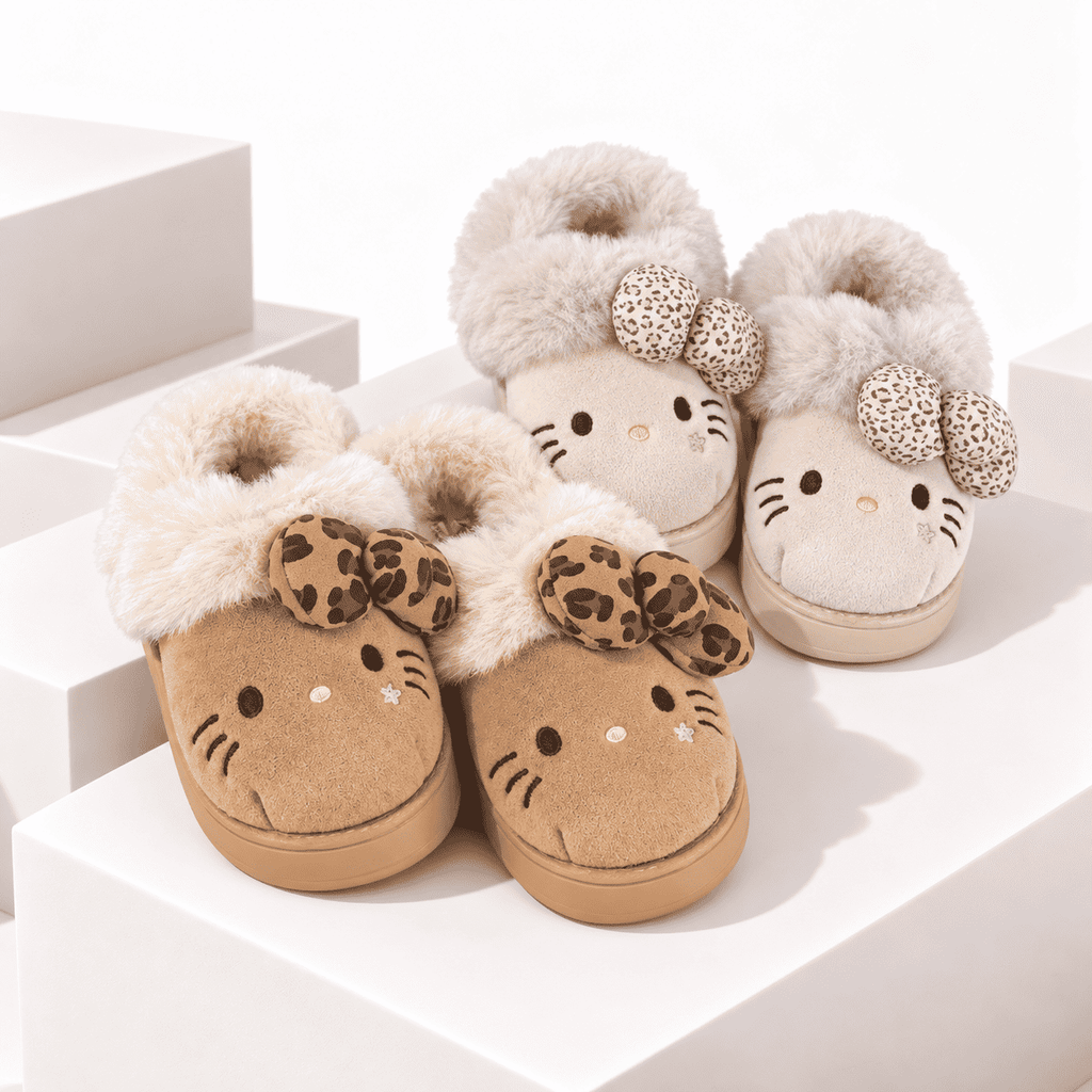 Hello Kitty Fluffy Bow Slippers