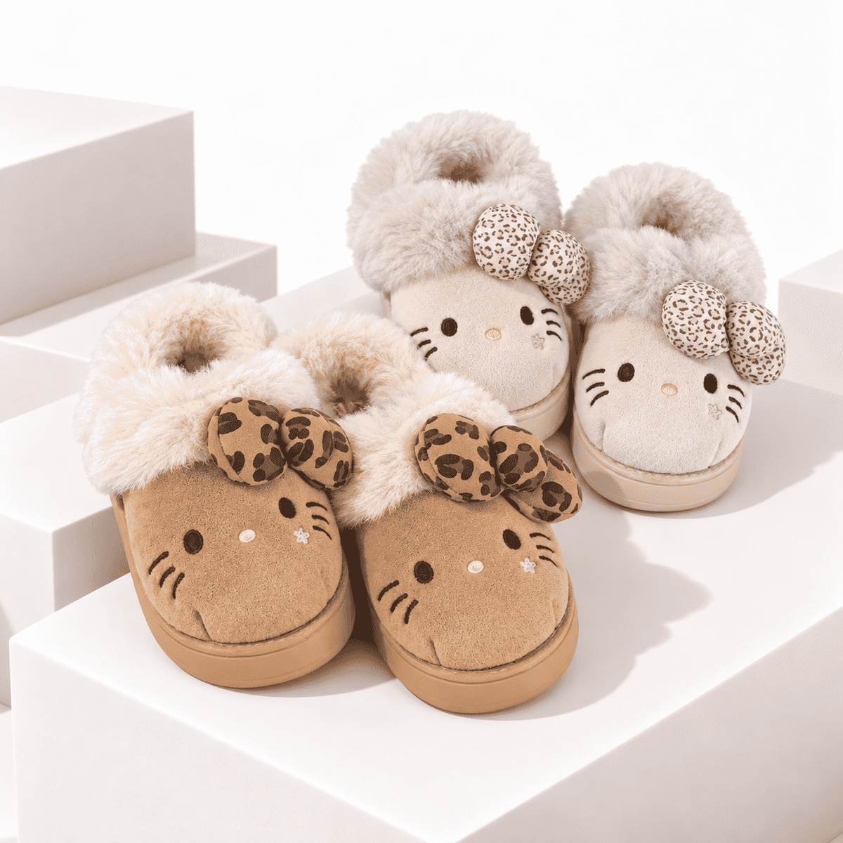 Hello Kitty Fluffy Bow Slippers