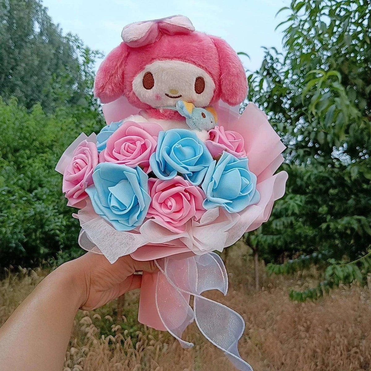 Hello Kitty Pastel Roses Flower Bouquet