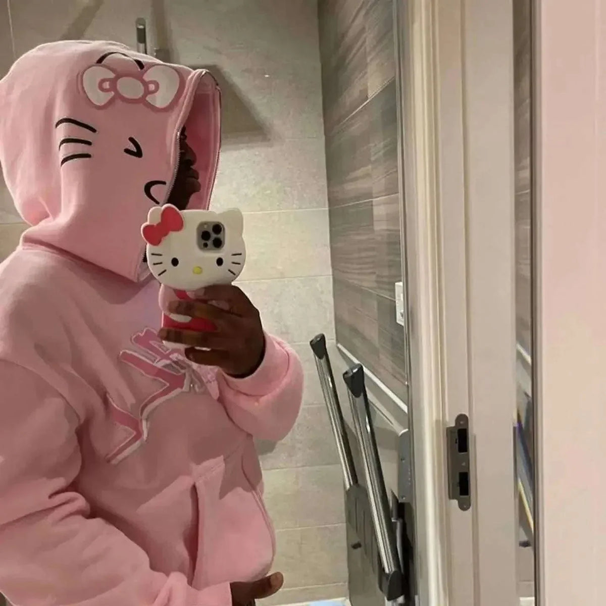 Hello Kitty Y2K Style Matching Zip-Up Hoodie