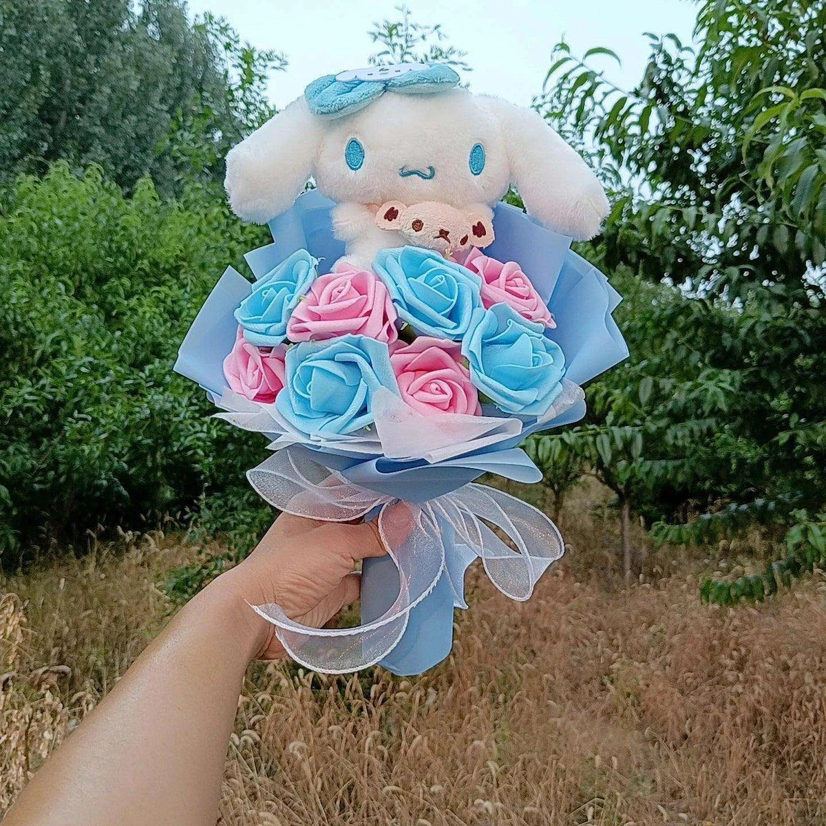 Hello Kitty Pastel Roses Flower Bouquet